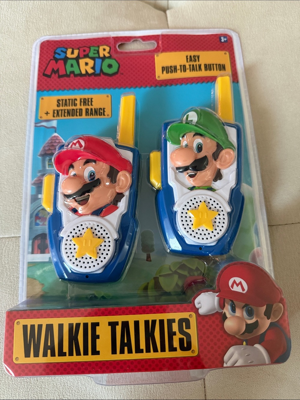 Nintendo Super Mario Mario & Luigi Blue and Yellow Walkie Talkies